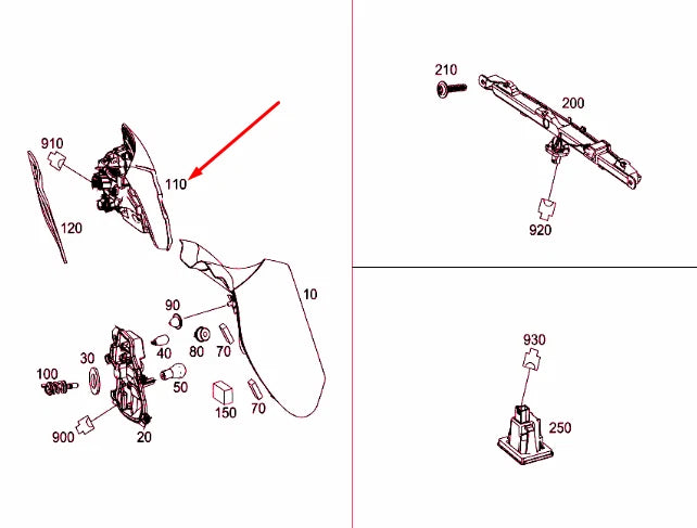 NEW MERCEDES-BENZ GLA X156 REAR RIGHT INNER TAIL LIGHT A1569068800