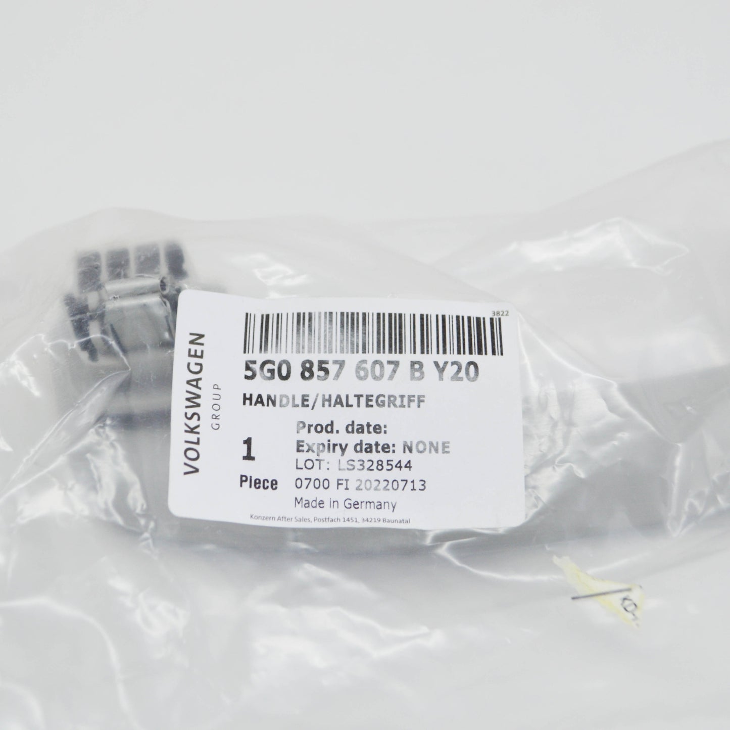 NEW VW GOLF MK7 FRONT FOLDING ROOF GRAB HANDLE 5G0857607BY20 ORIGINAL