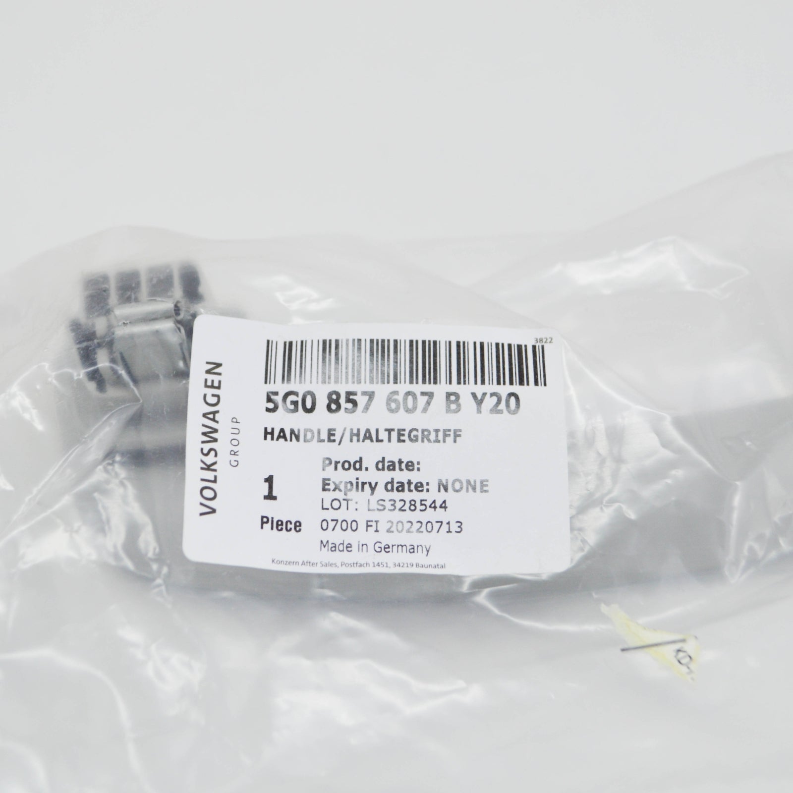 NEW VW GOLF MK7 FRONT FOLDING ROOF GRAB HANDLE 5G0857607BY20 ORIGINAL