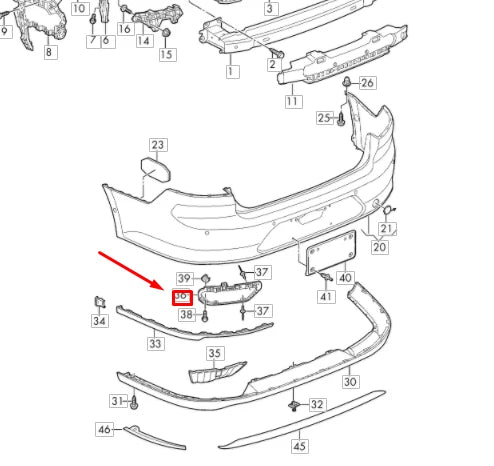 NEW VW PASSAT B8 EXHAUST TAIL PIPE RIGHT TRIM CHROME 3G0807874A2ZZ ORIGINAL