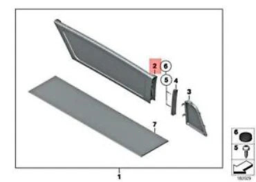 NEW BMW Z4 ROADSTER E89 CENTER WIND DEFLECTOR 54347234867 ORIGINAL