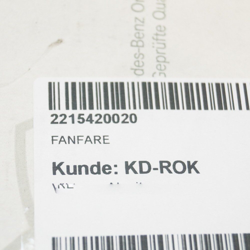 NEW MERCEDES-BENZ S-CLASS W221 LOW TONE HORN A2215420020 2013 ORIGINAL