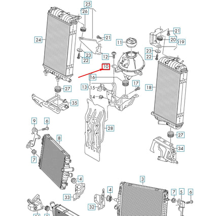 NEW AUDI R8 4S EXPANSION TANK 4S0121403B