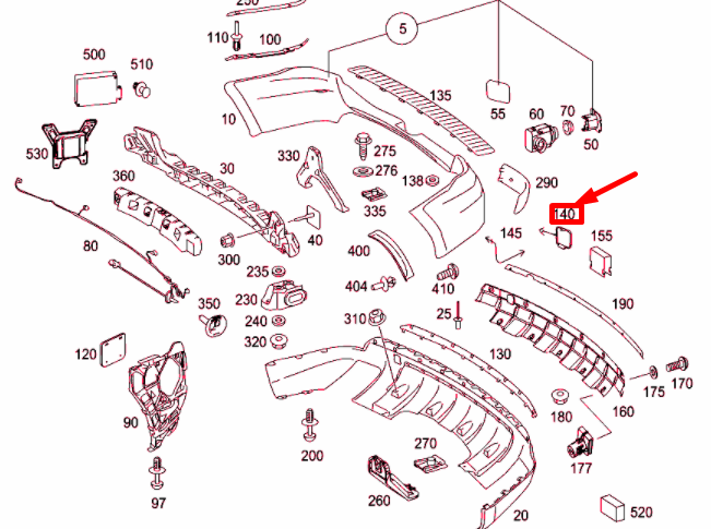 NEW MERCEDES-BENZ ML W164 REAR BUMPER TOW EYE COVER A16488549239999 ORIGINAL