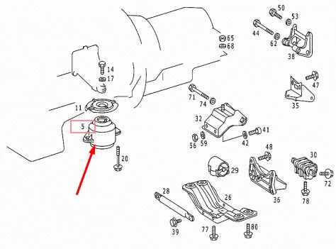 NEW MERCEDES-BENZ S-CLASS W140 ENGINE MOUNT A1402402217