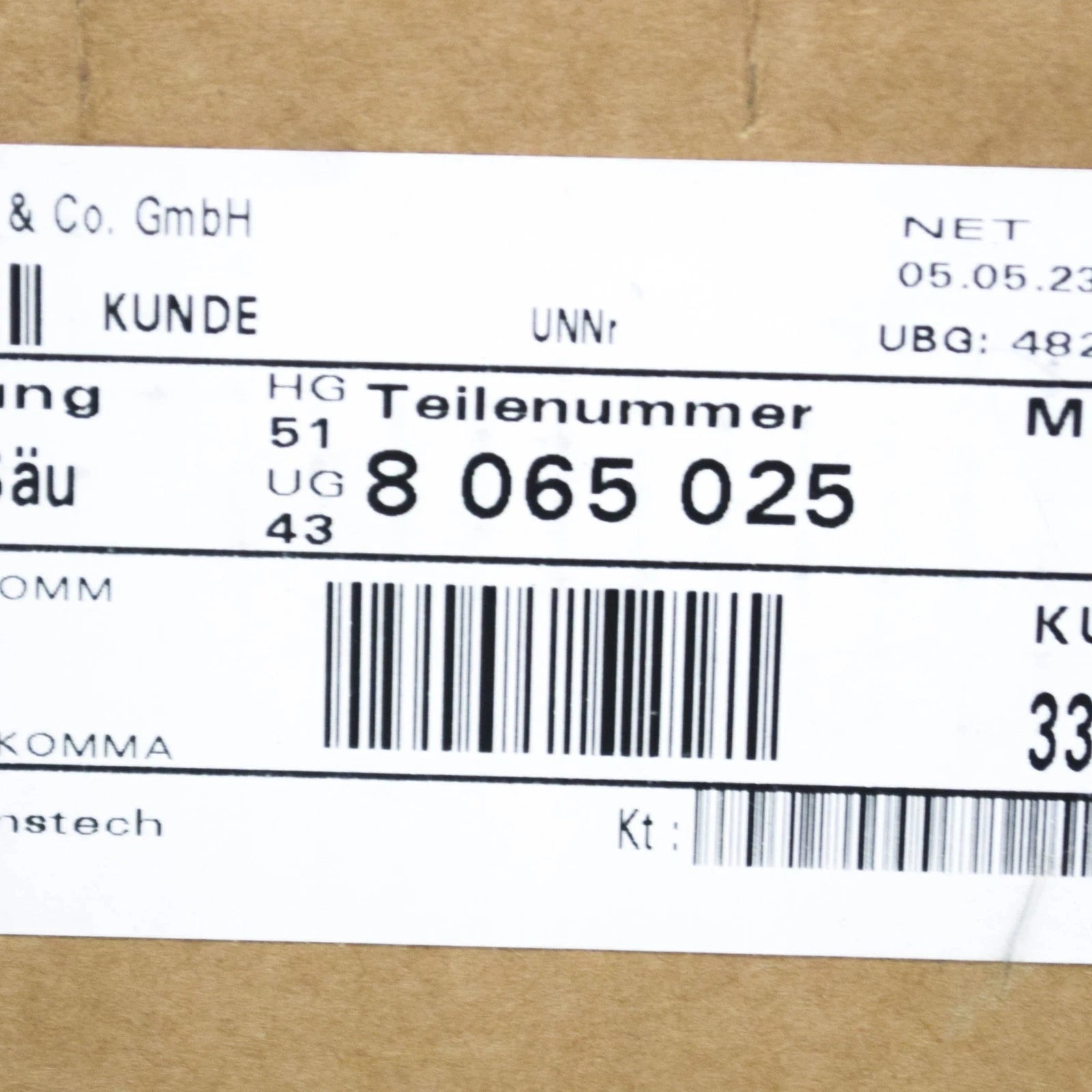 NEW BMW 5 G30 REAR LEFT B-PILLAR UPPER COLUMN TRIM 51438065025 ORIGINAL