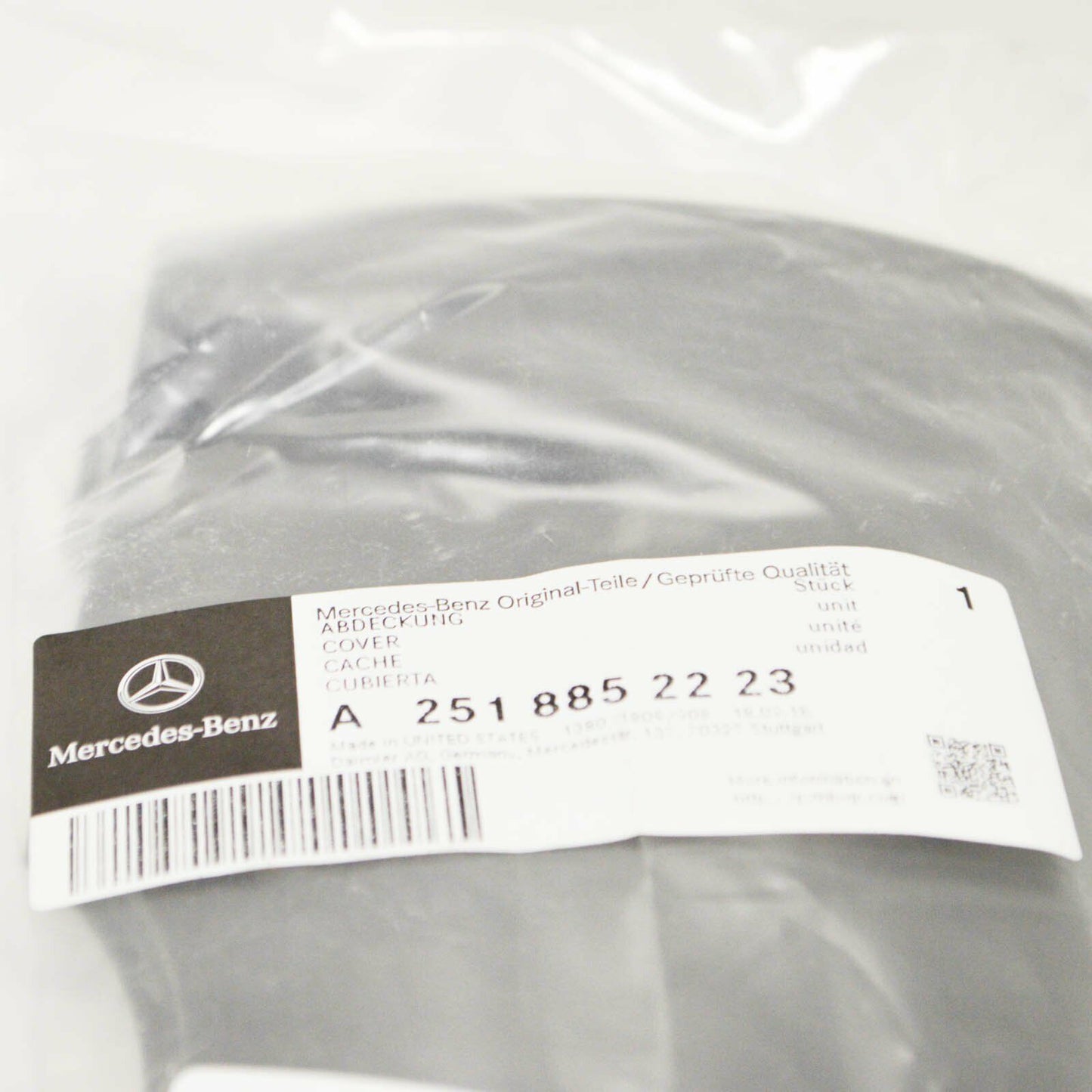 NEW MERCEDES-BENZ R-CLASS W2512 REAR TOW BAR COVER A2518852223 ORIGINAL