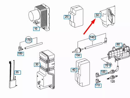 NEW MERCEDES-BENZ CLS C219 SEAT MASSAGE VACUUM PUMP BRACKET A0008000318 ORIGINAL