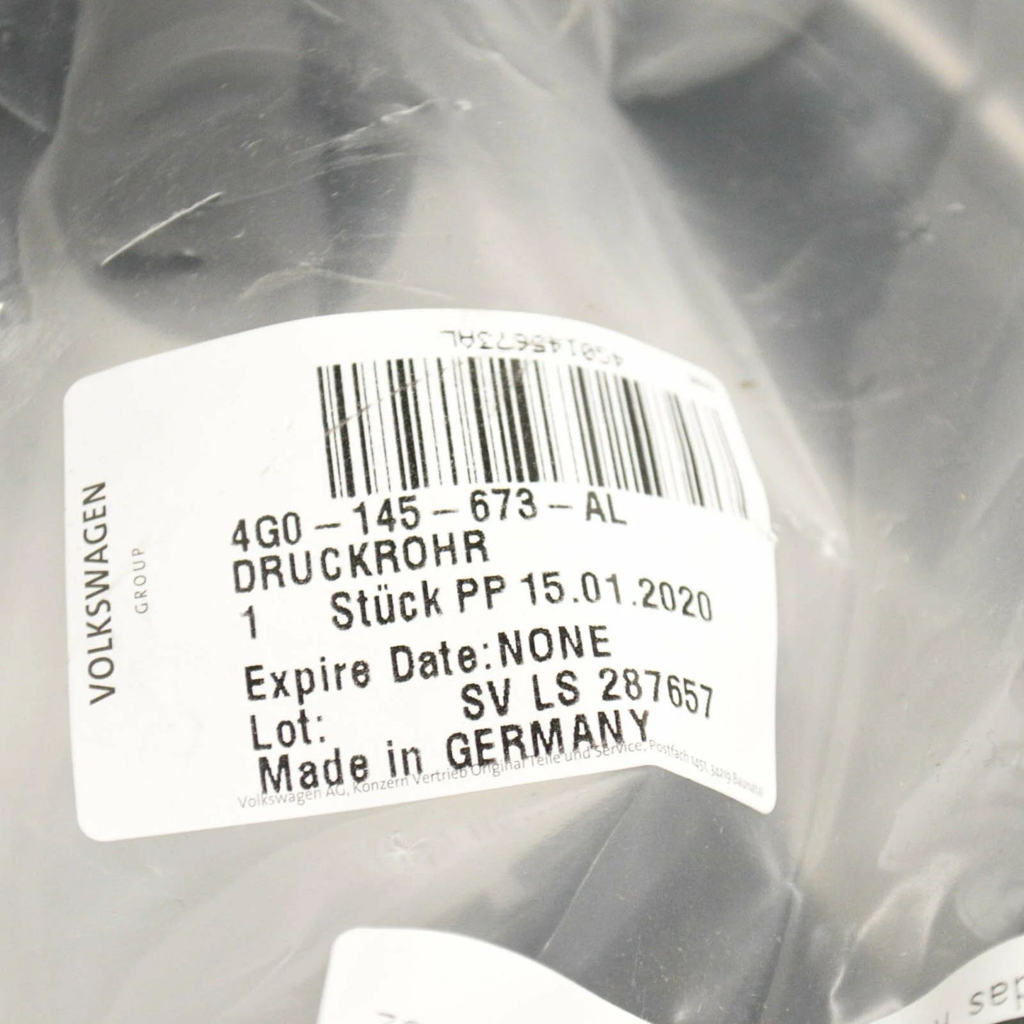 NEW AUDI A6 C7 AIR PRESSURE HOSE PIPE 4G0145673AL 2015