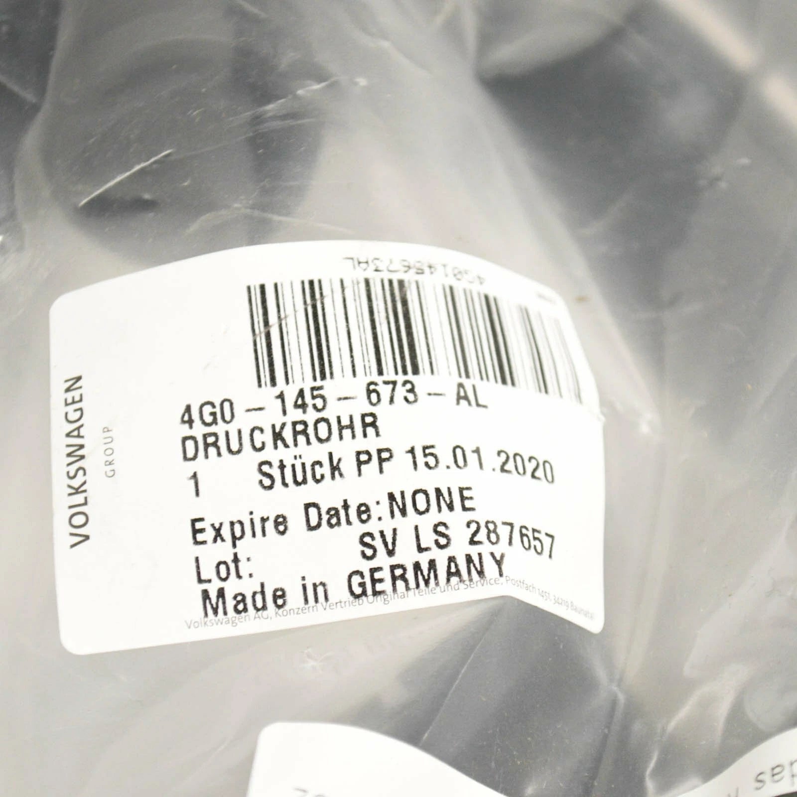 NEW AUDI A6 C7 AIR PRESSURE HOSE PIPE 4G0145673AL 2015