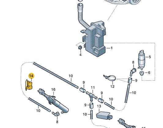 NEW VOLKSWAGEN GOLF 5G RIGHT HEADLIGHT WASHER COVER CAP 5G0807938BGRU ORIGINAL