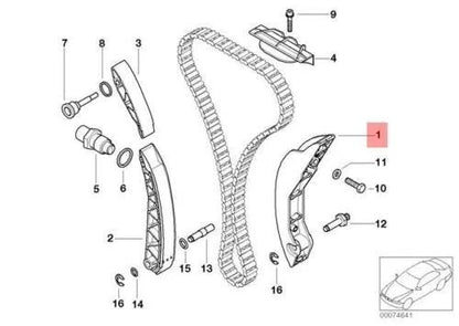 NEW BMW E46 E85 E86 Z3 CABRIO COUPE SLIDE RAIL TWIN CHAIN 7830569 11317830569