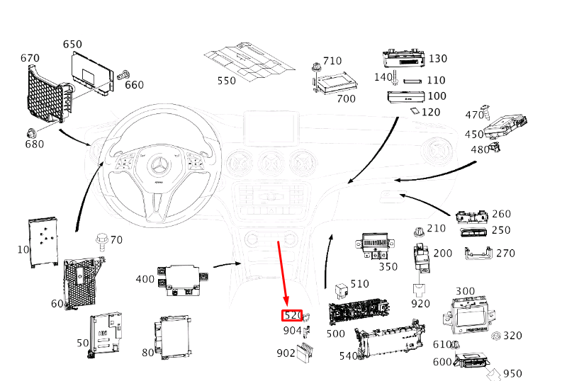 new mercedes-benz cla c117 fuse link n000000007660 original