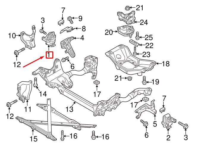 NEW AUDI A5 SPORTBACK 8T RIGHT ENGINE MOTOR MOUNT 8R0199381AE ORIGINAL
