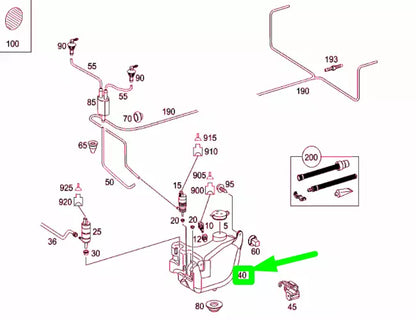 NEW MB VITO W639 WINDSHIELD WASHER SYSTEM TANK RHD A0008694620
