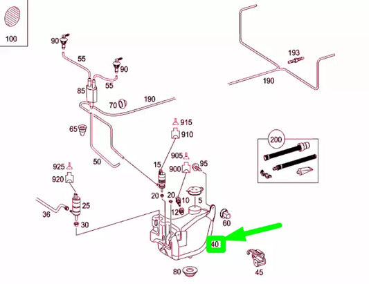 NEW MB VITO W639 WINDSHIELD WASHER SYSTEM TANK RHD A0008694620