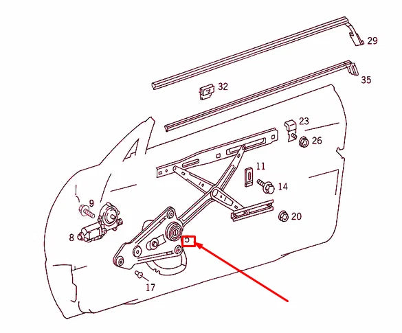 NEW MERCEDES-BENZ SL R129 FRONT LEFT WINDOW REGULATOR A1297200746