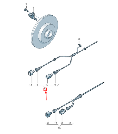 NEW VW TRANSPORTER T6 FRONT LEFT SPEED SENSOR WIRING HARNESS 7E0927903E ORIGINAL