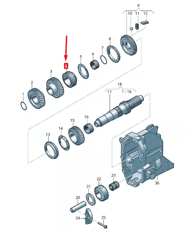 NEW VOLKSWAGEN CRAFTER 2F MK1 3RD GEAR 0B7311131