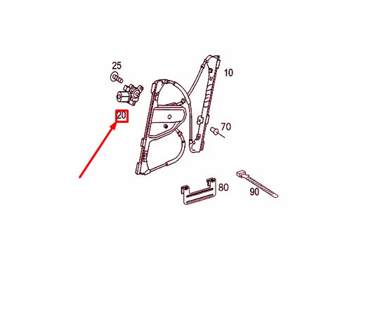 NEW MERCEDES-BENZ C W203 FRONT RIGHT WINDOW REGULATOR MOTOR A2208205342 ORIGINAL