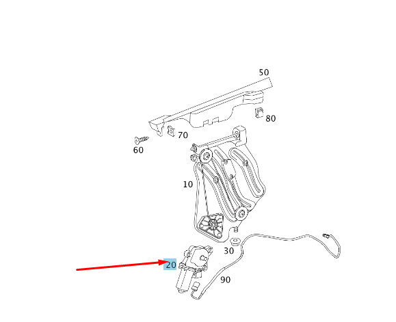 new mb slk r172 front left door window regulator motor a1729062300 original