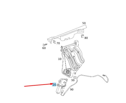 new mb slk r172 front left door window regulator motor a1729062300 original