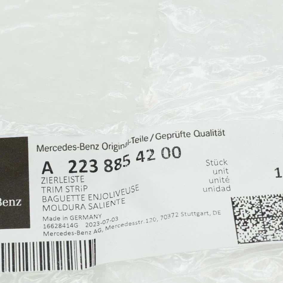 NEW MERCEDES-BENZ S W223 FRONT BUMPER LEFT TRIM STRIP A2238854200 ORIGINAL