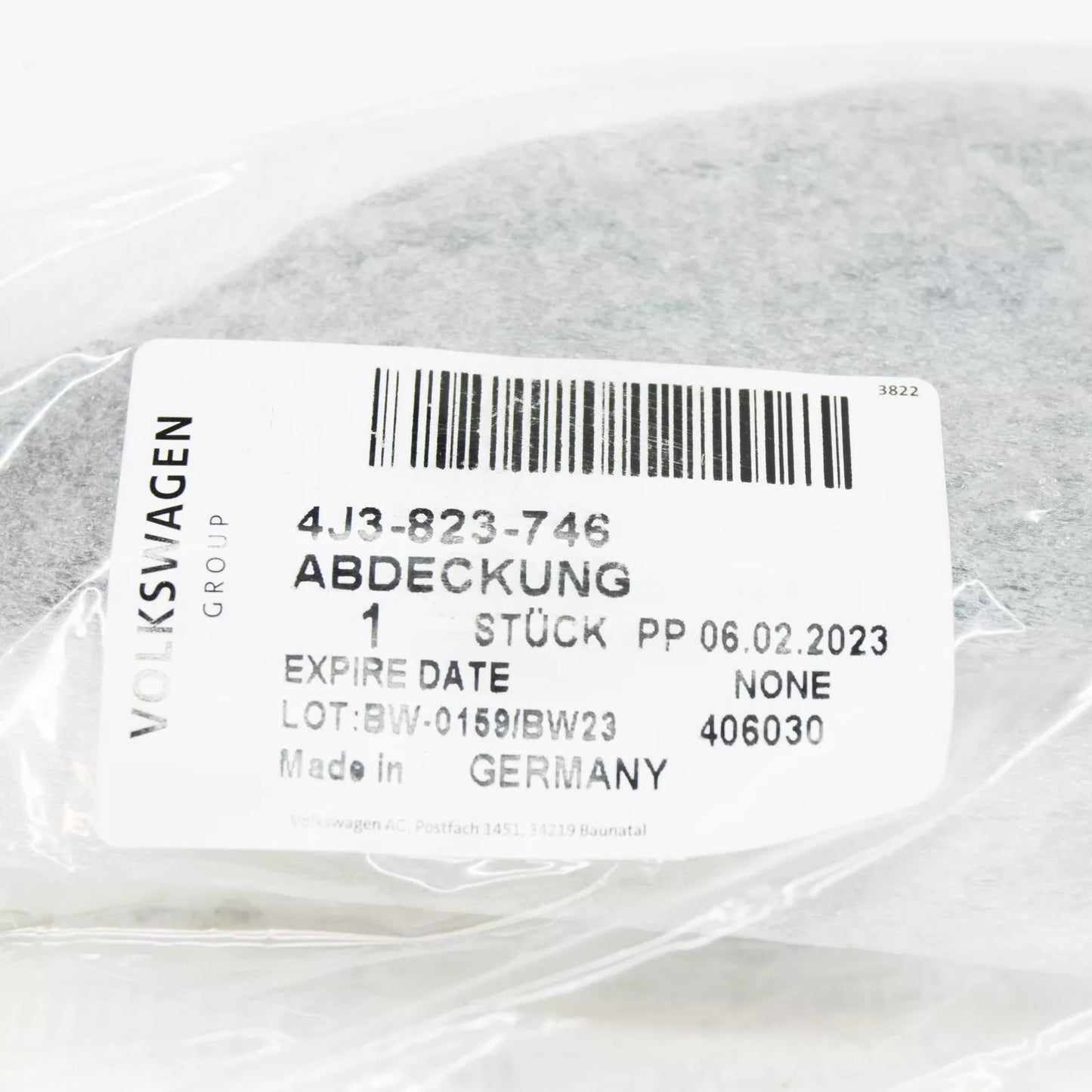 NEW AUDI E-TRON GT RIGHT HOOD HINGE COVER 4J3823746 ORIGINAL