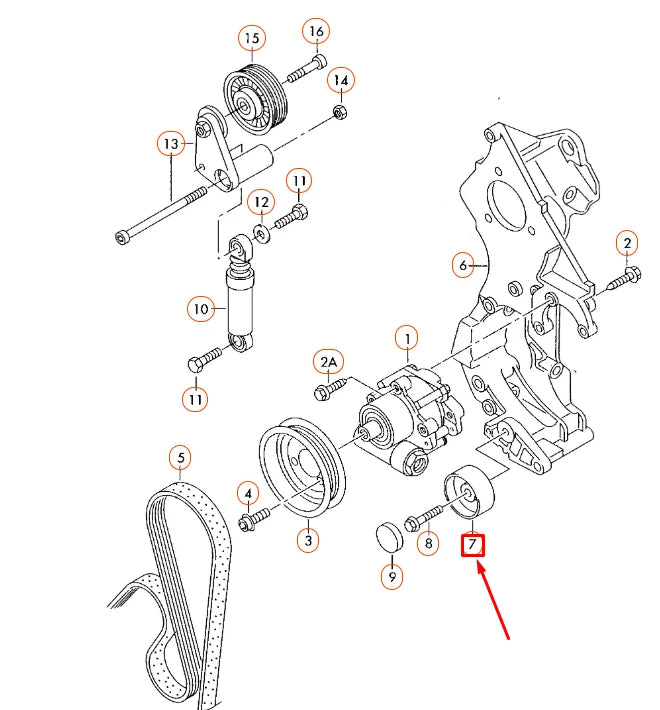 NEW VW BEETLE 9C ACCESSORY DRIVE BELT IDLER PULLEY 038145276 ORIGINAL