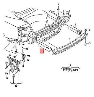 NEW AUDI A5 8T BUMPER REINFORCEMENT EXTENSION REAR LEFT SIDE 8T0807331A