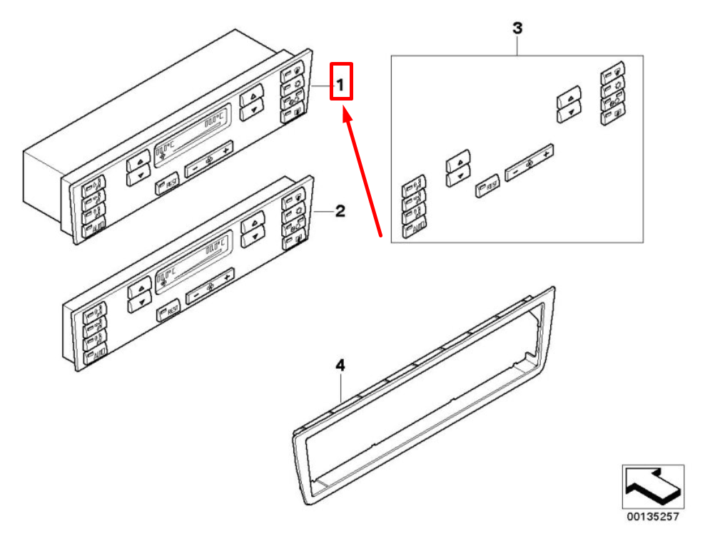 new bmw x5 e53 automatic air conditioning control 64116927900 6927900 original