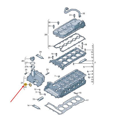 NEW VW BEETLE A5 ENGINE TIMING COVER SEAL 07K109345 ORIGINAL