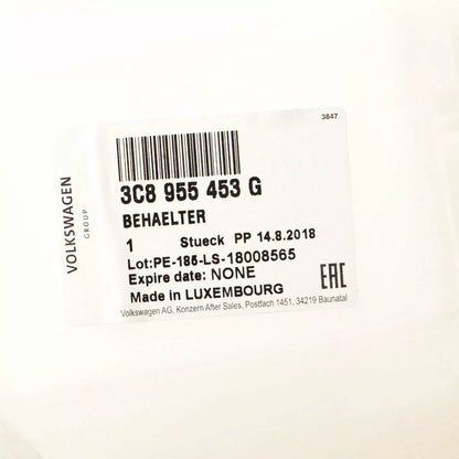 NEW VOLKSWAGEN CC WASHER FLUID RESERVOIR TANK 3C8955453G