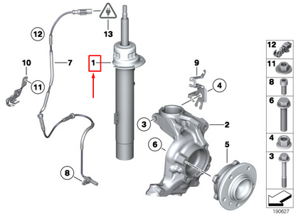 new bmw z4 roadster e89 front left shock absorber 31316784917 original