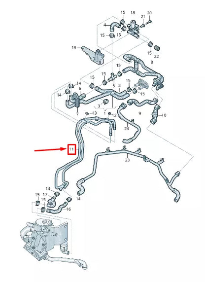 NEW AUDI A4 B8 ENGINE COOLANT PIPE 8K0265235AG ORIGINAL