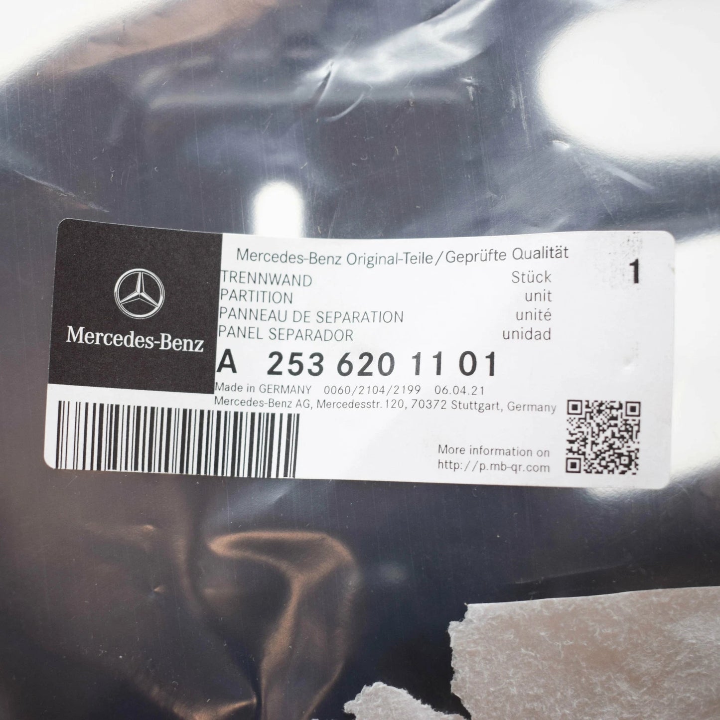 NEW MERCEDES-BENZ GLC X253 REAR PARTITION PANEL A2536201101 ORIGINAL