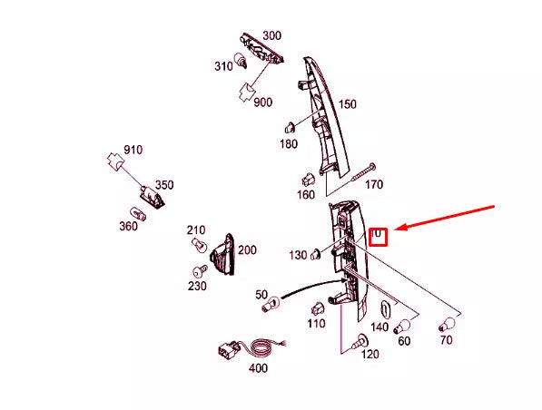 NEW MERCEDES-BENZ CITAN W415 REAR LEFT TAILLIGHT A4159062900 ORIGINAL