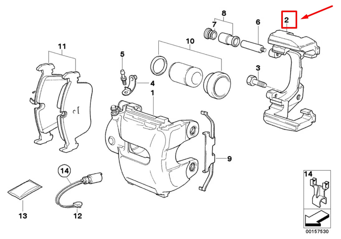 NEW BMW 3 E90 FRONT BRAKE CALLIPER CARRIER 6769097 34116769097 ORIGINAL