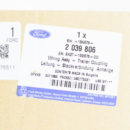new ford tourneo custom trailer coupling wiring bk2t-13b576-dd 2039806 original