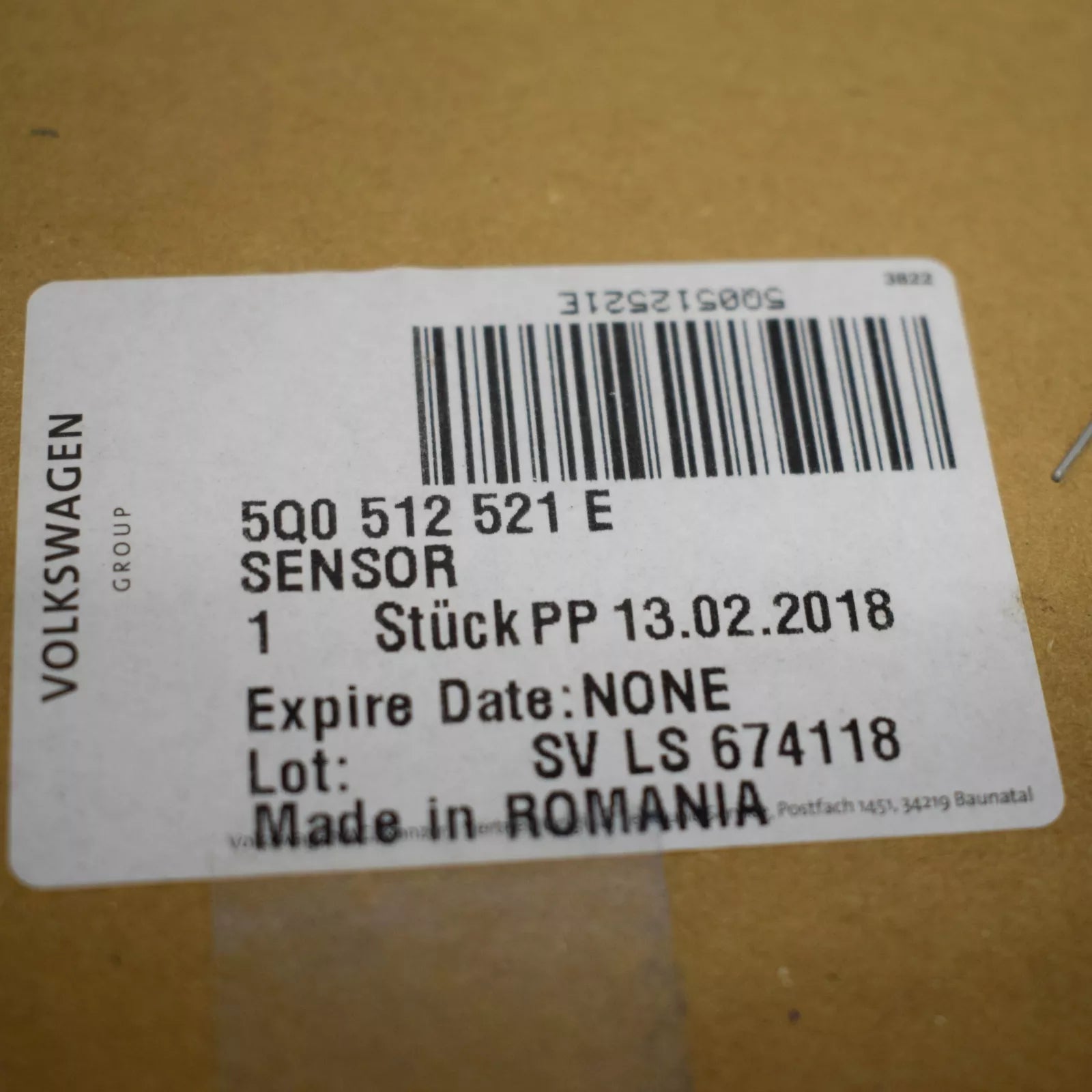 NEW AUDI A3 8V REAR LEFT HEIGHT LEVEL SENSOR 5Q0512521E ORIGINAL