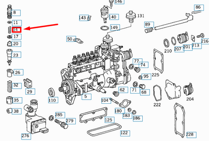 NEW MB S W140 INJECTION PUMP PRESSURE VALVE COIL SPRING A0000743793 ORIGINAL