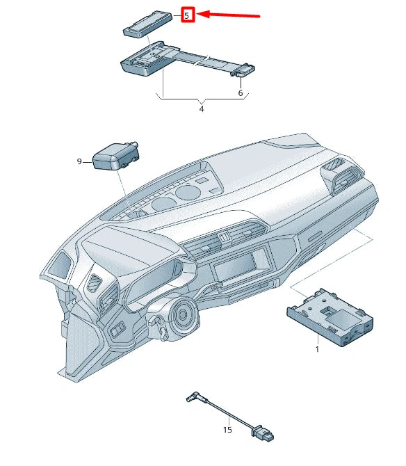 NEW VOLKSWAGEN ARTEON 3H7 RECEIVER UNIT RETAINER 4N0035720