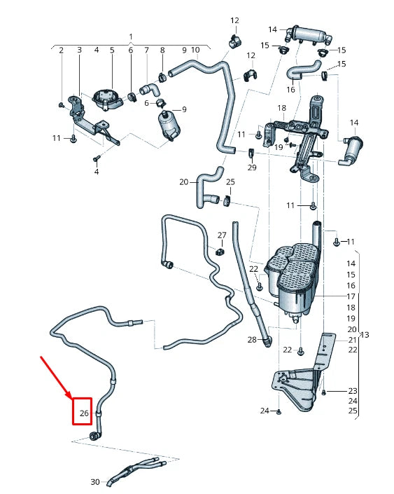 NEW AUDI Q7 4M ENGINE BREATHER LINE 4M0201995L