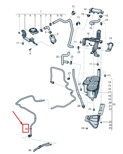 NEW AUDI Q7 4M ENGINE BREATHER LINE 4M0201995L