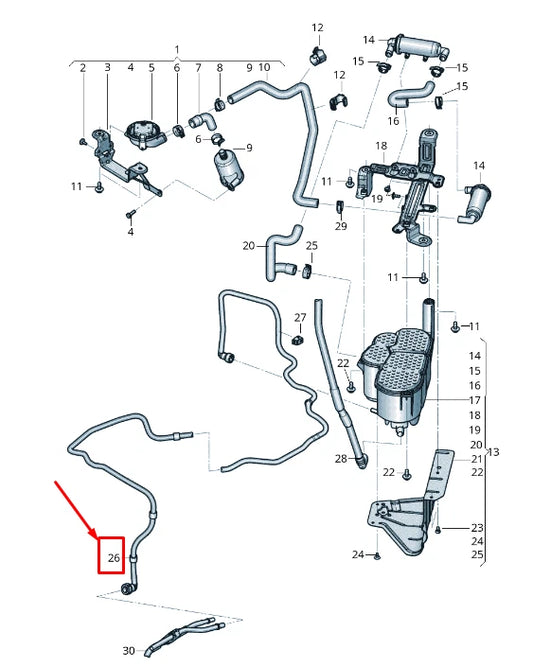 NEW AUDI Q7 4M ENGINE BREATHER LINE 4M0201995L