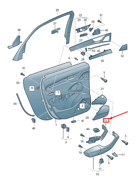 NEW AUDI A8 4H REAR LEFT DOOR WINDOW SWITCH MOUNTING 4H0959527BH9