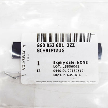 NEW AUDI TT FV FRONT FENDER 'TT 20YEARS' INSCRIPTION BADGE 8S08536012ZZ