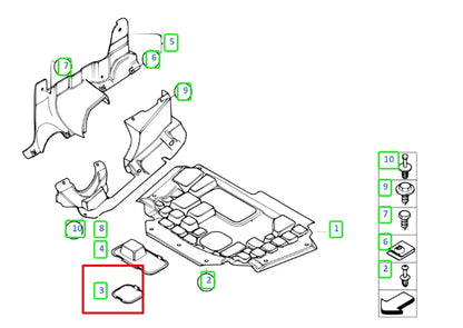 NEW BMW X3 E83 FRONT STIFFENING PLATE COVER 51743404195 ORIGINAL