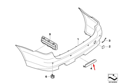 NEW BMW 5 TOURING E61 REAR BUMPER TOW BAR HOOK HOLE COVER 51127126377 ORIGINAL