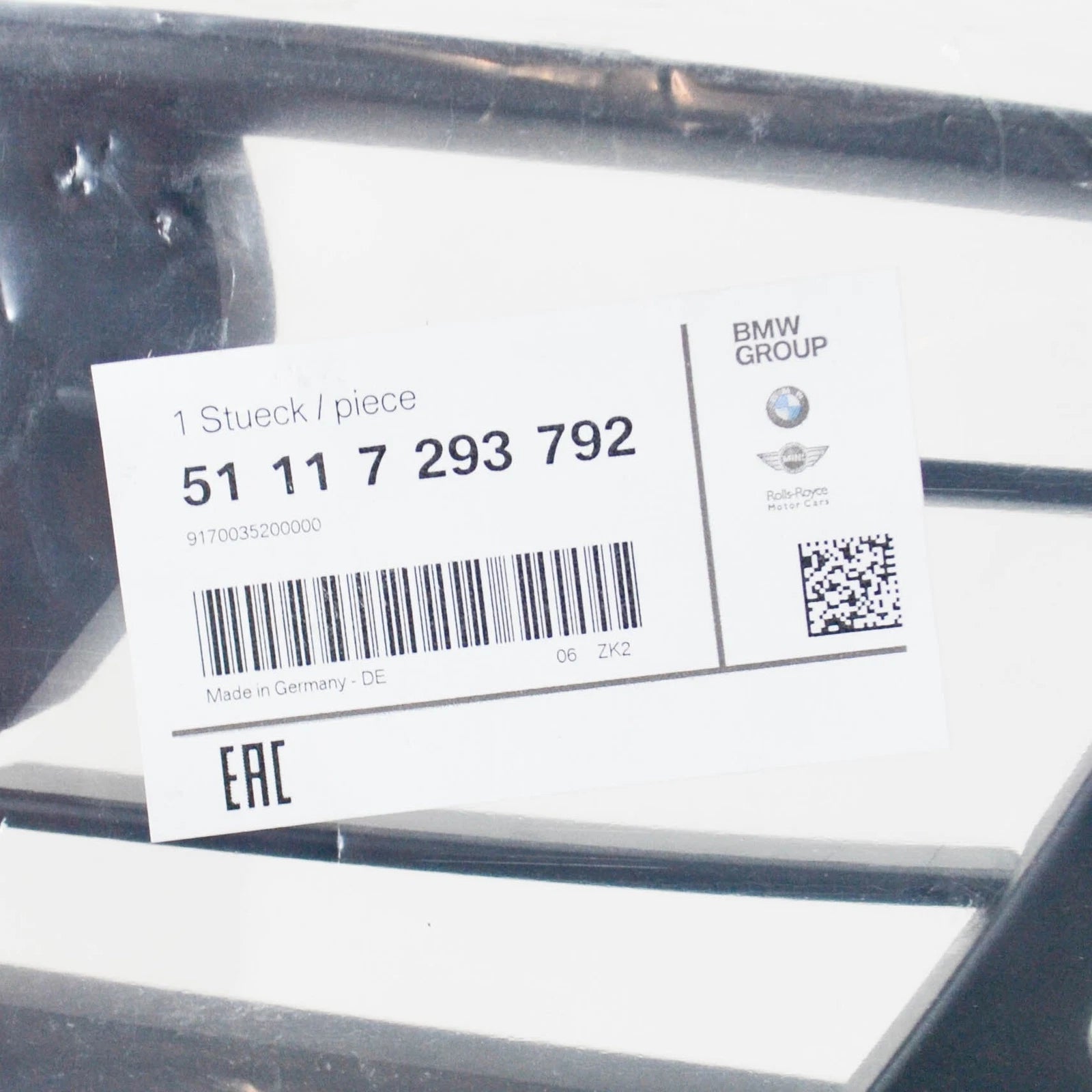 NEW BMW 3 GT F34 RIGHT FOG LIGHT GRILLE 51117293792 7293792 2016 ORIGINAL